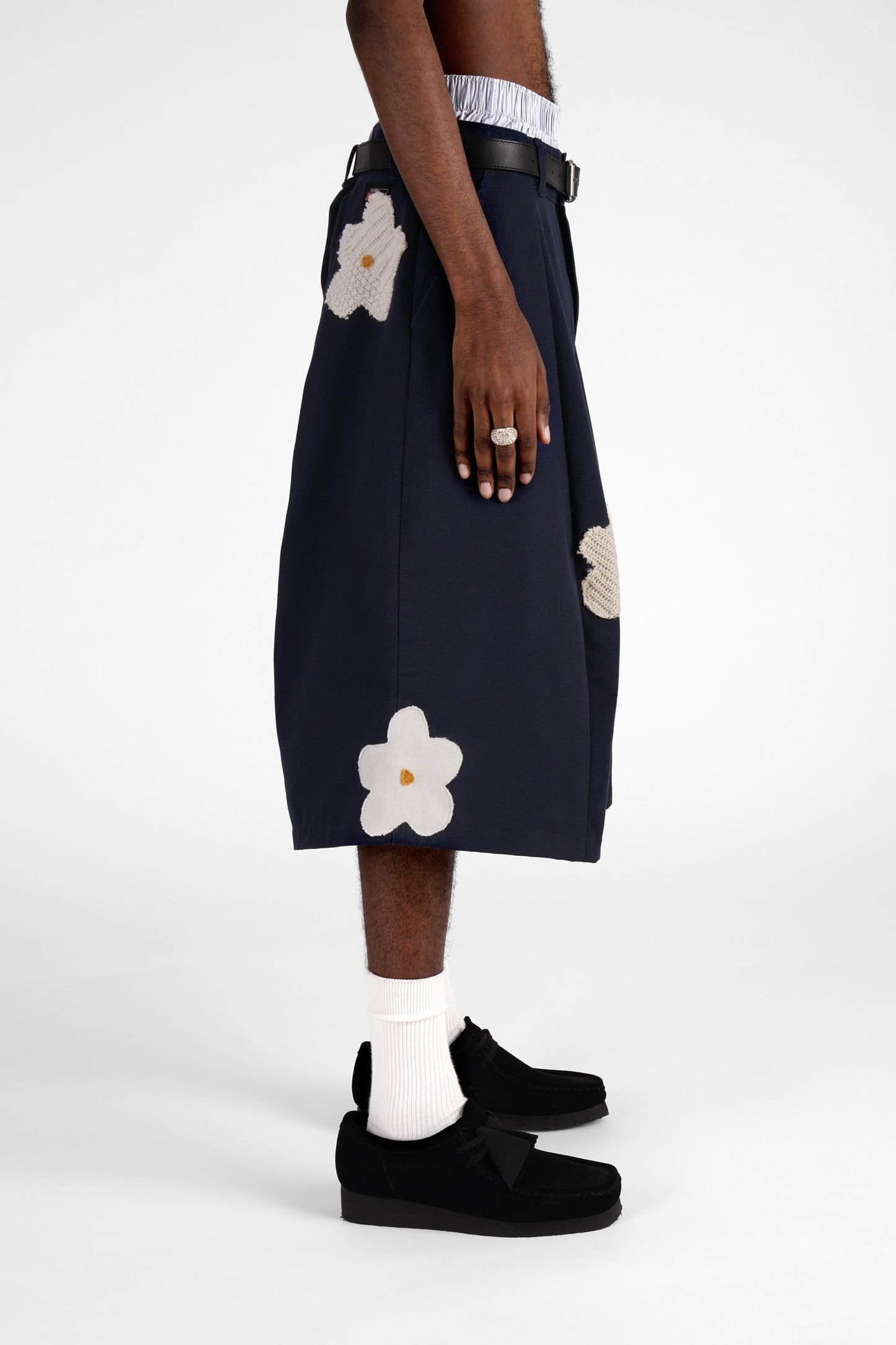 FO Baggy Shorts - Navy - Limited Flower Edition