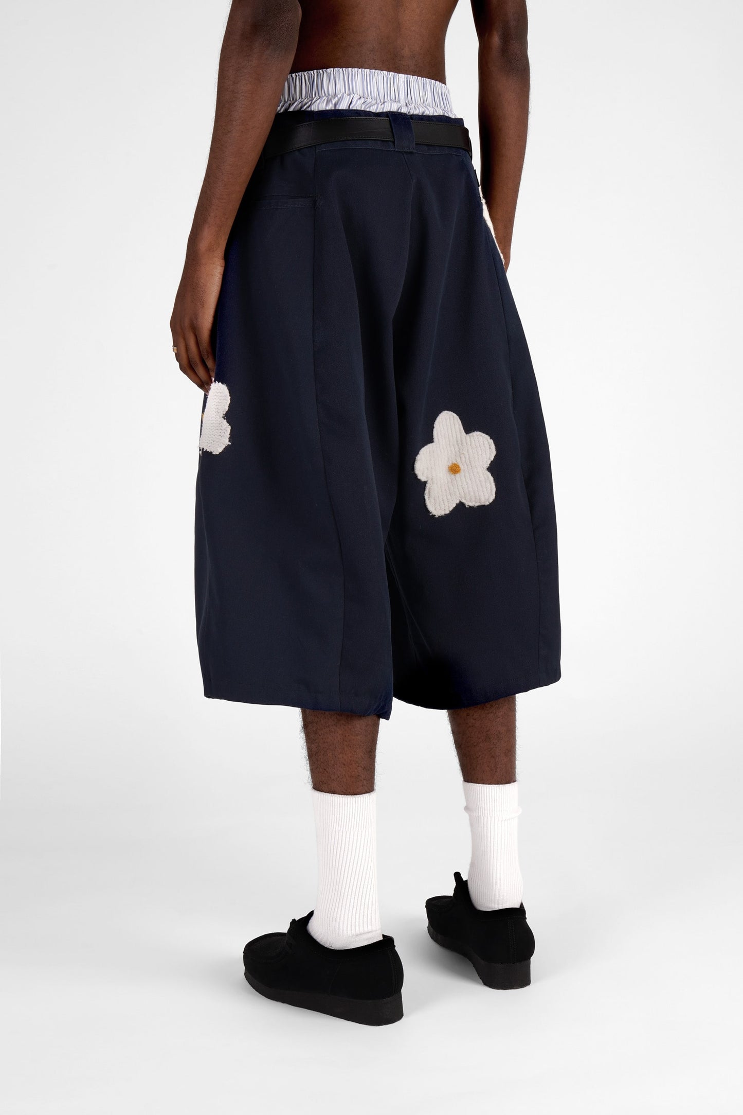 FO Baggy Shorts - Navy - Limited Flower Edition