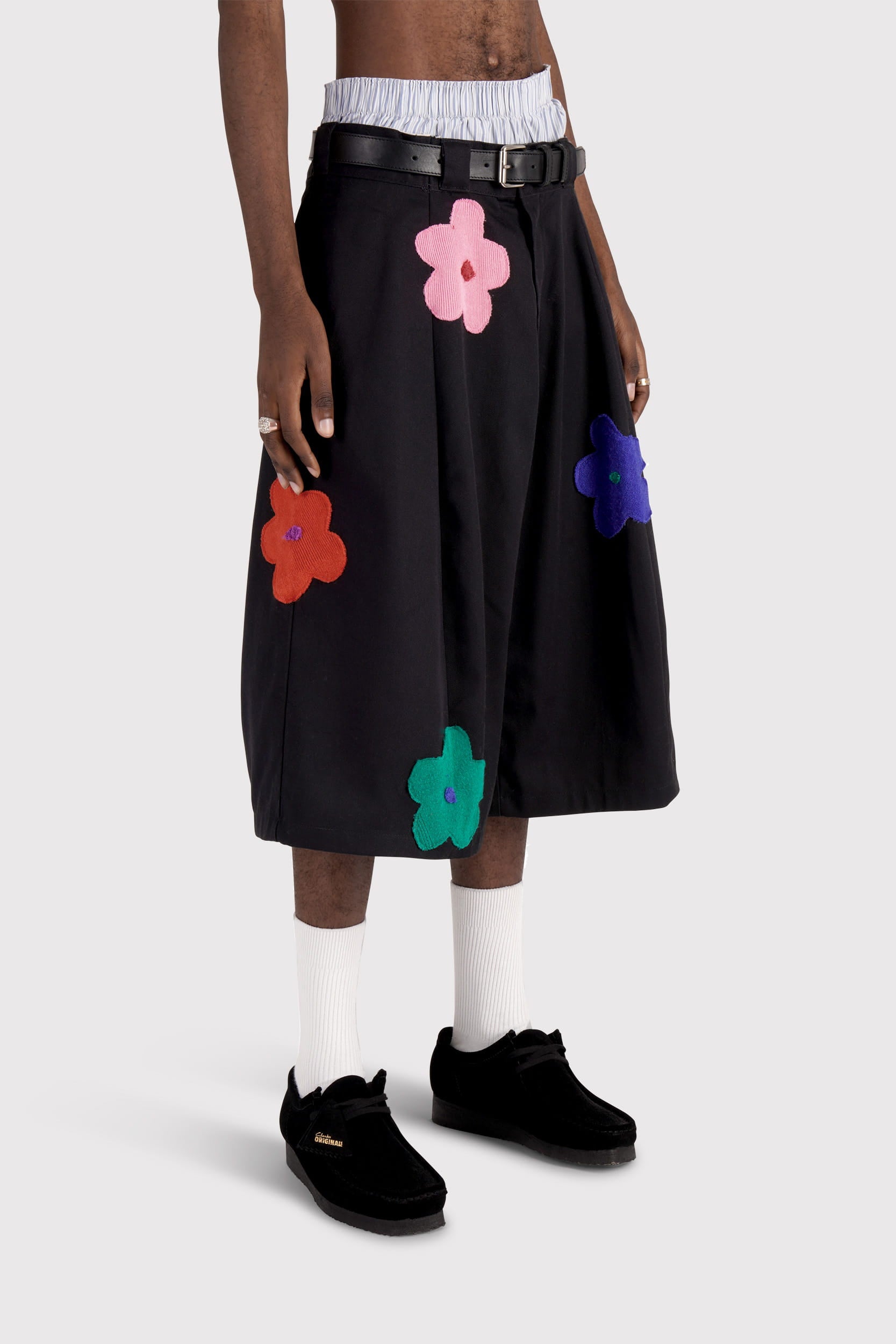 FO Baggy Shorts - Black - Limited Wild Flower Edition – Joshua Samuels
