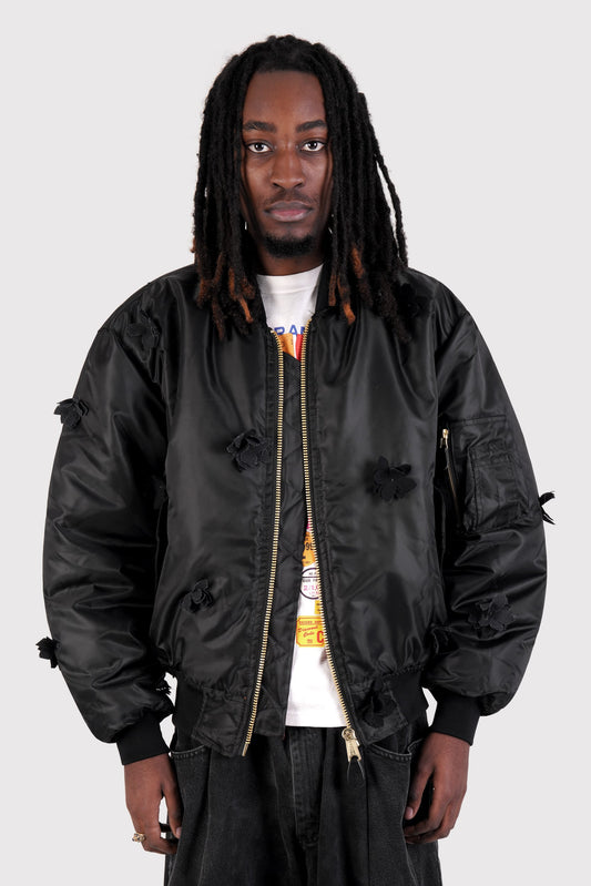 Mono Petal MA-1 Bomber Jacket - Black