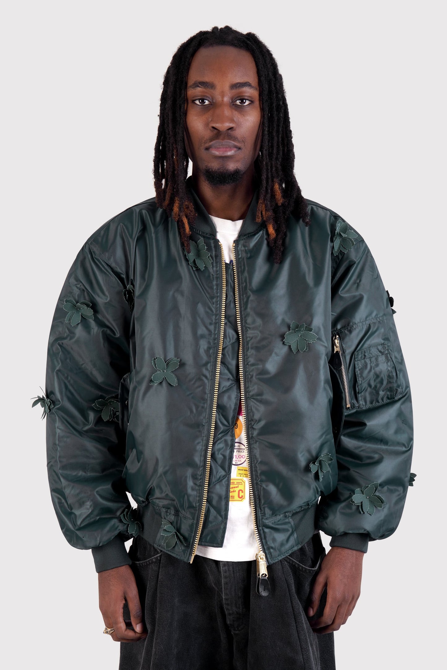 Mono Petal MA-1 Bomber Jacket - Petrol