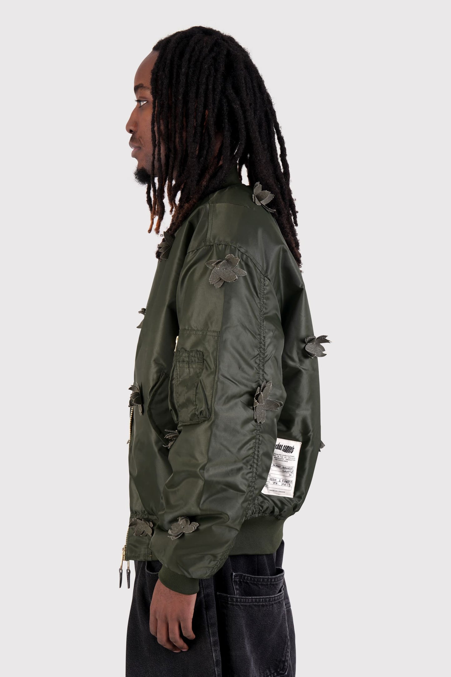 Mono Petal MA-1 Bomber Jacket - Olive