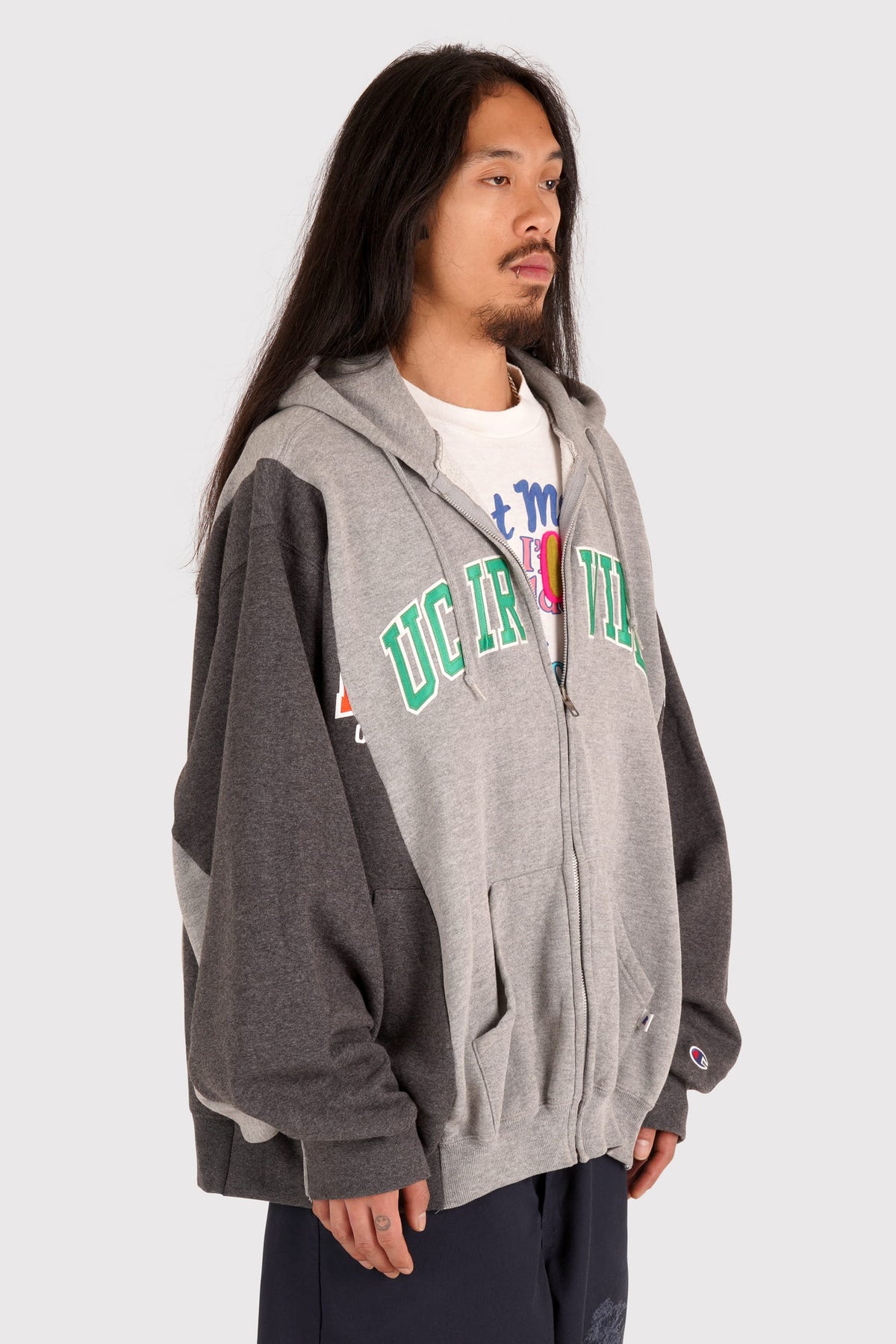 FO Baggy Zip-Up Hood - Grey / Grey