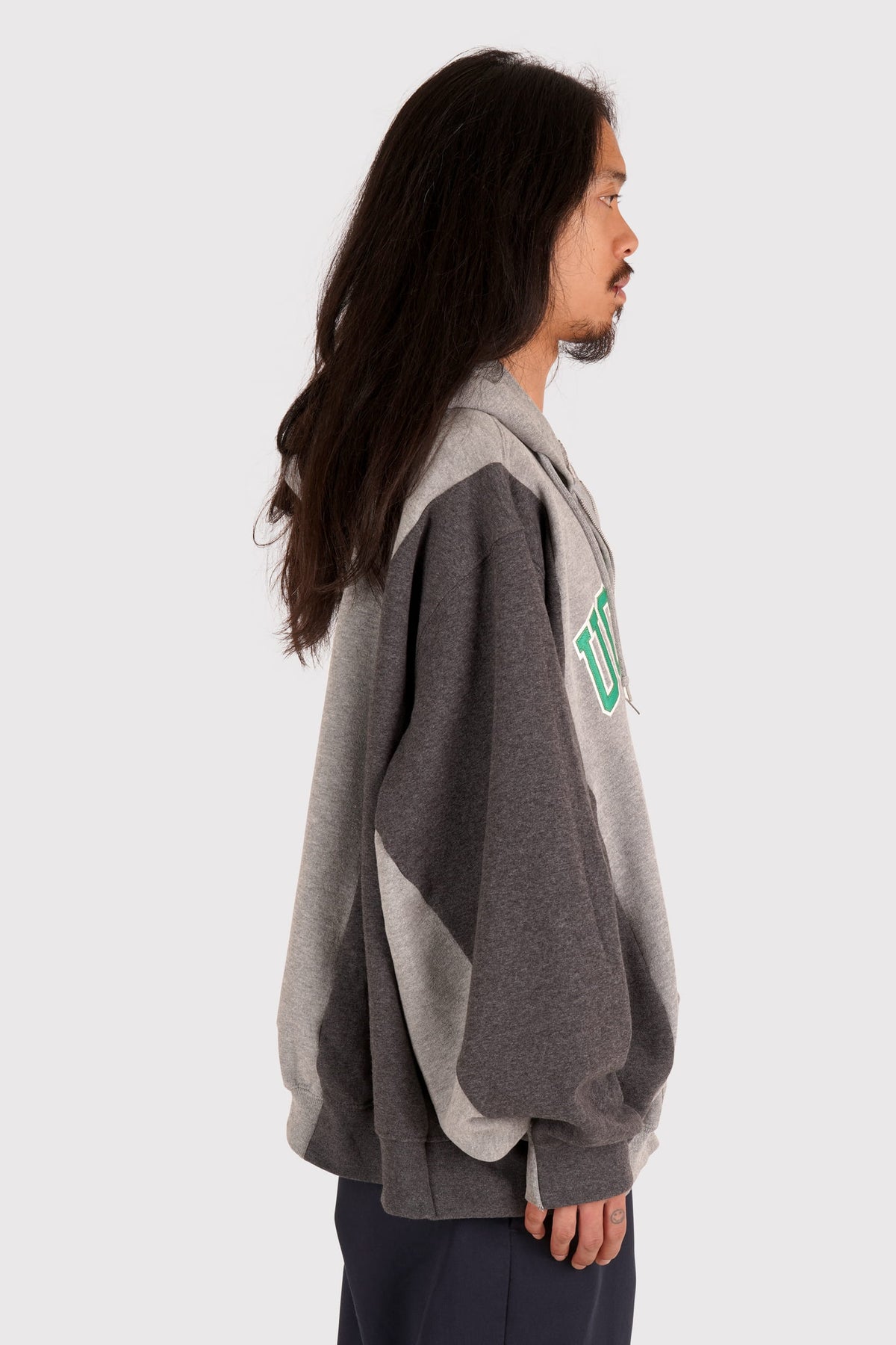 FO Baggy Zip-Up Hood - Grey / Grey