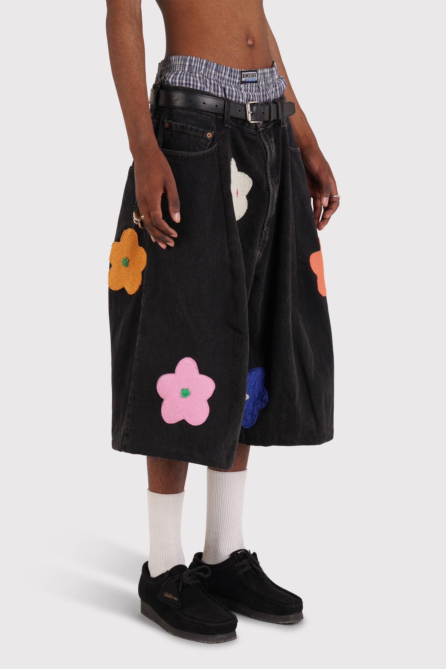 FO Baggy Jorts - Black - Limited Wild Flower Edition