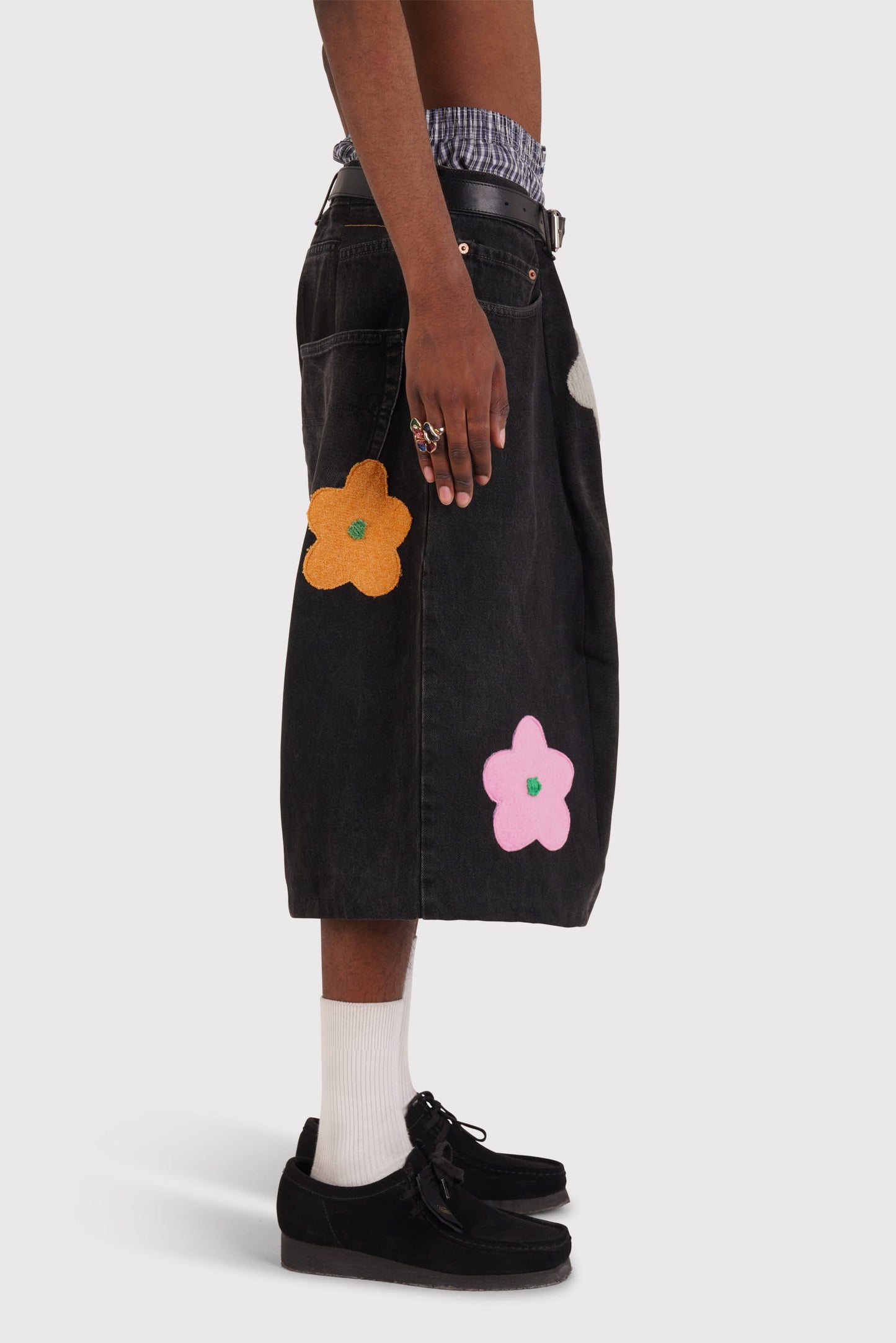 FO Baggy Jorts - Black - Limited Wild Flower Edition