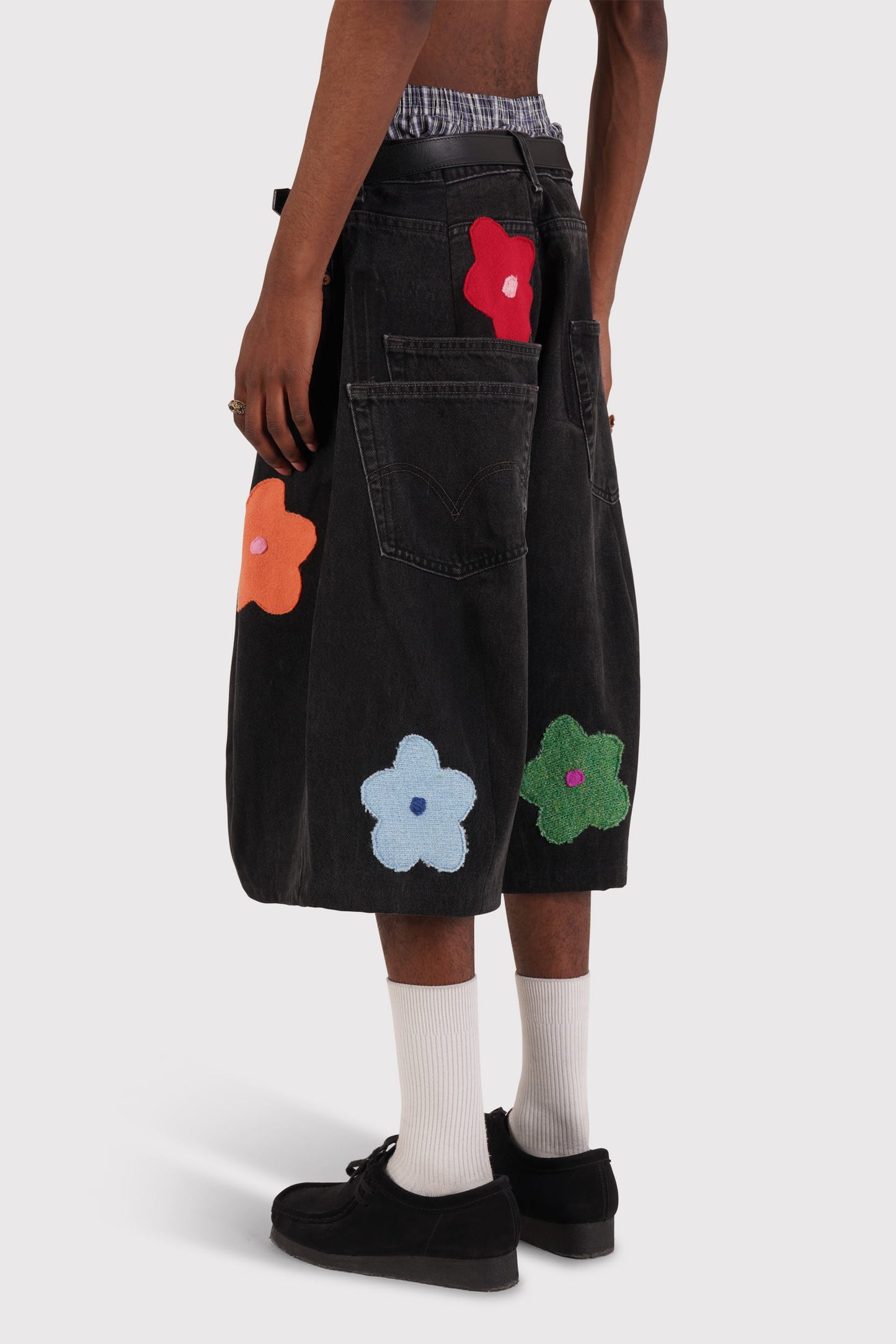 FO Baggy Jorts - Black - Limited Wild Flower Edition