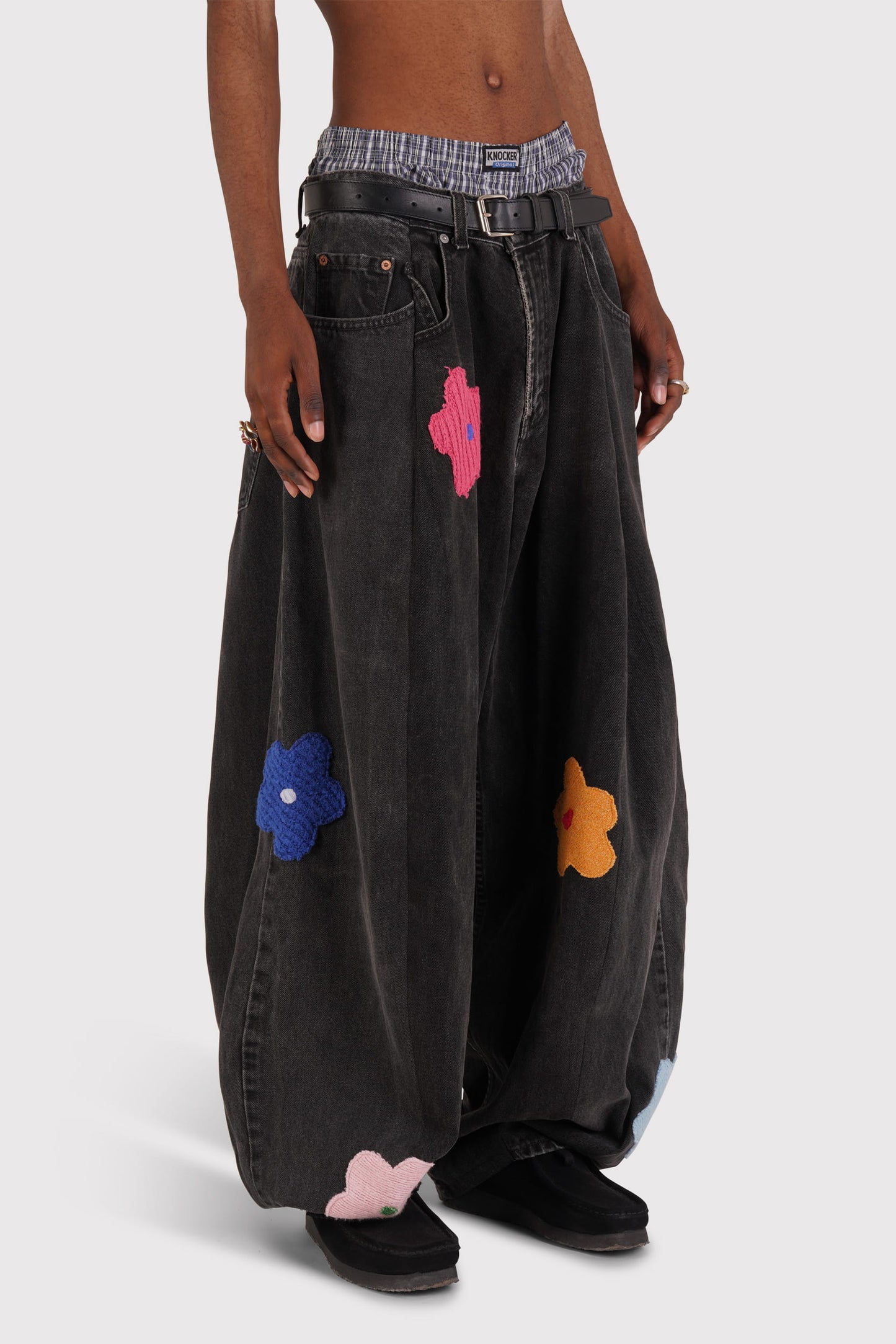 FO Baggy Jeans - Black - Limited Wild Flower Edition