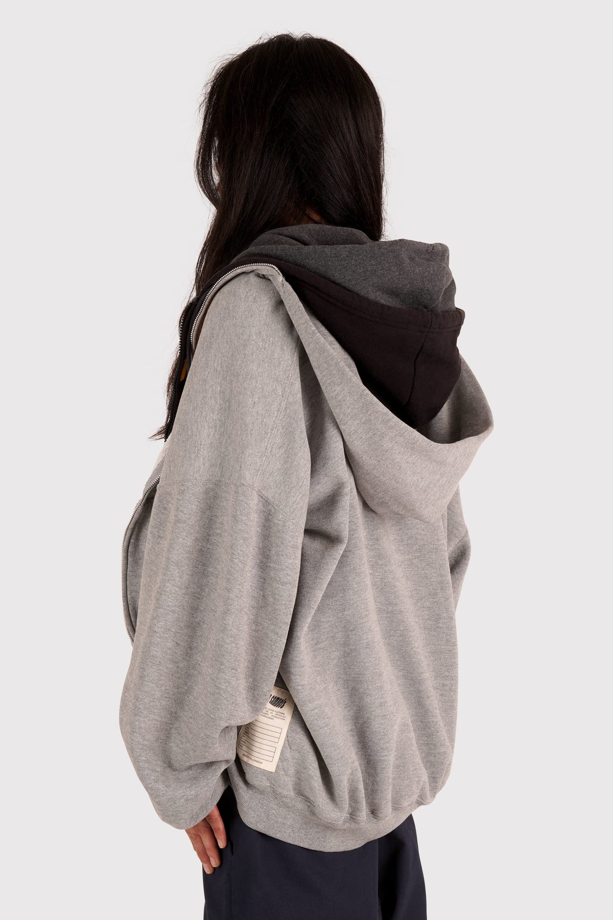 Triple Zip Hood - Grey