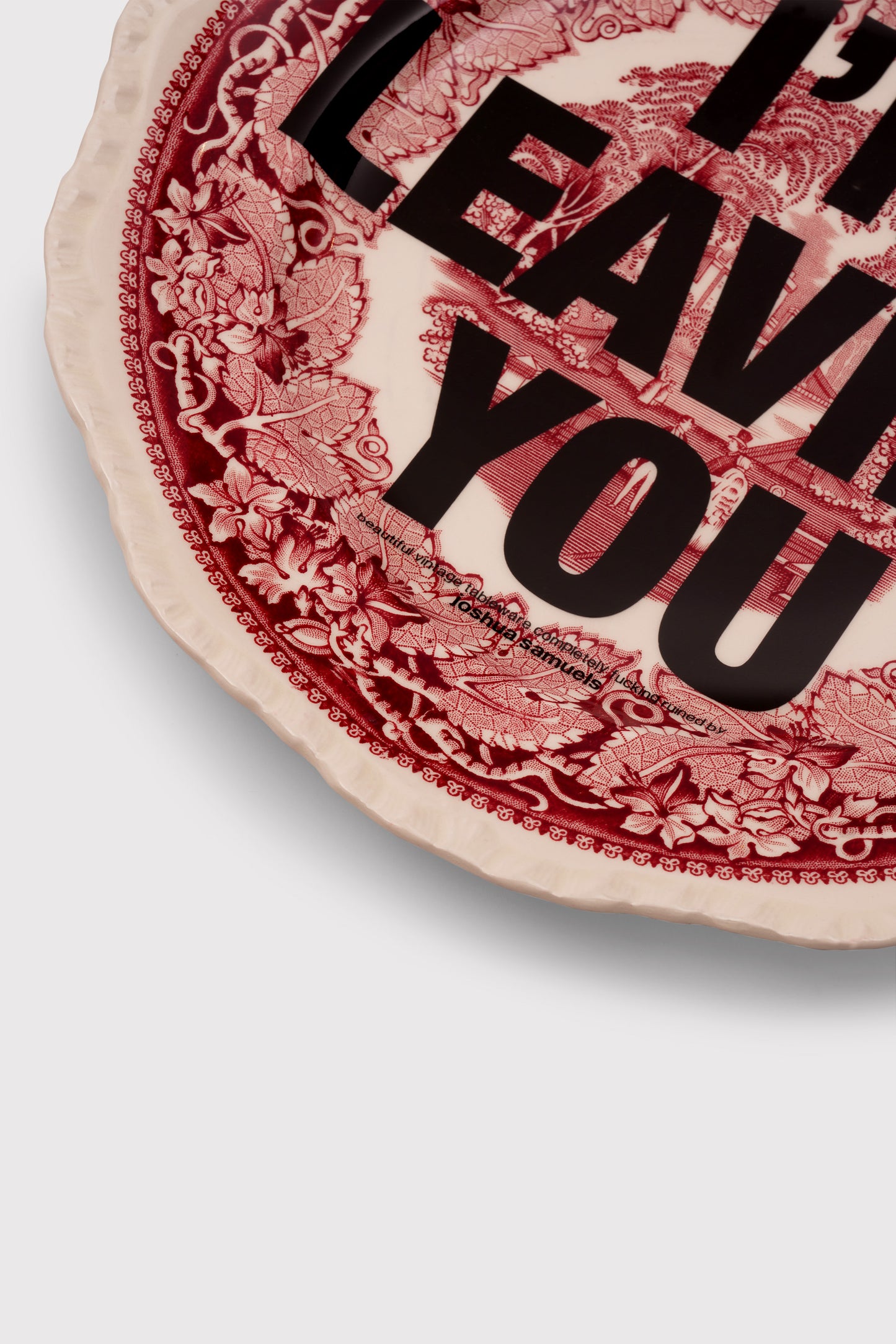 'I'm Leaving You' Plate