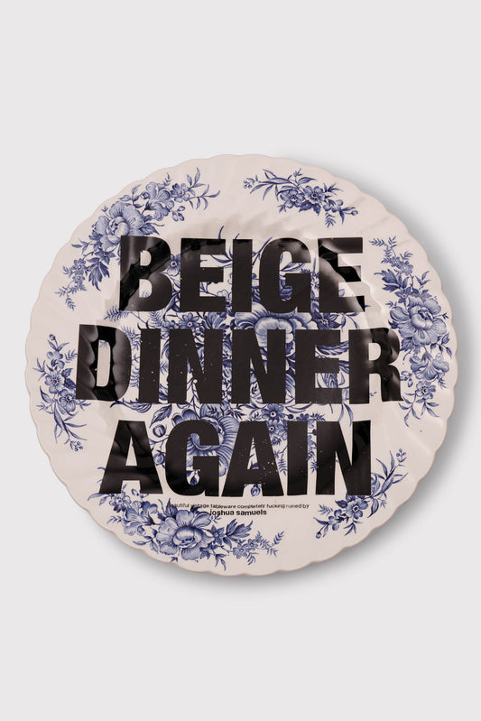 'Beige Dinner Again' Plate