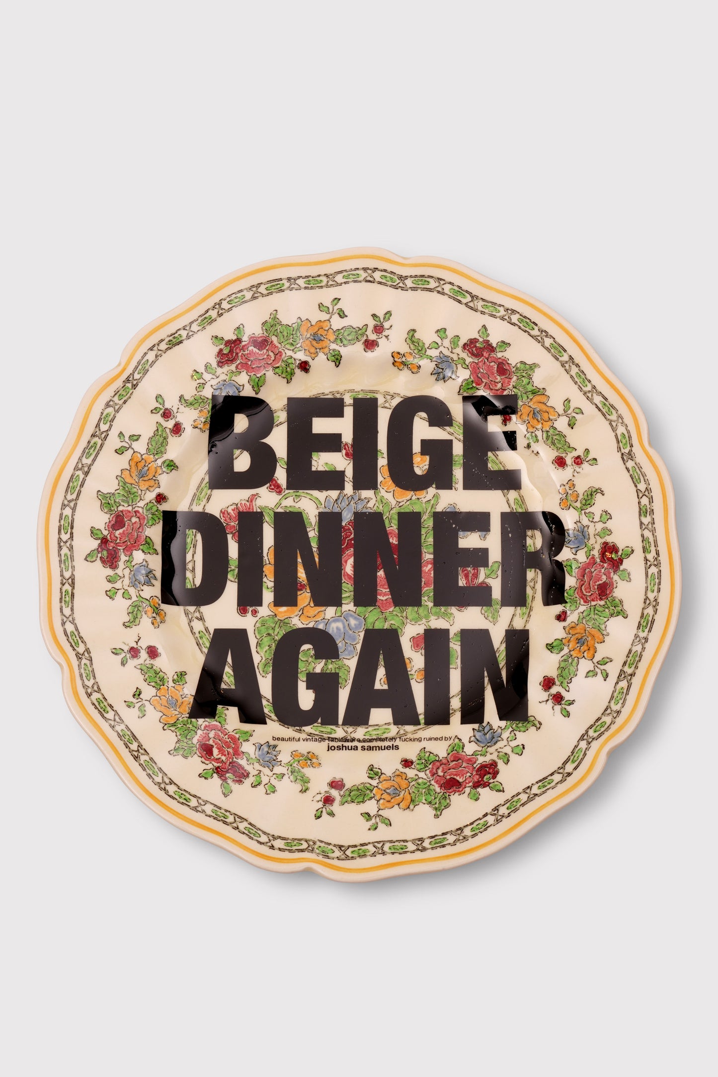'Beige Dinner Again' Plate