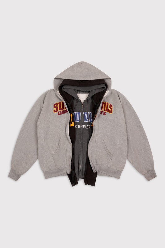 Triple Zip Hood - Grey