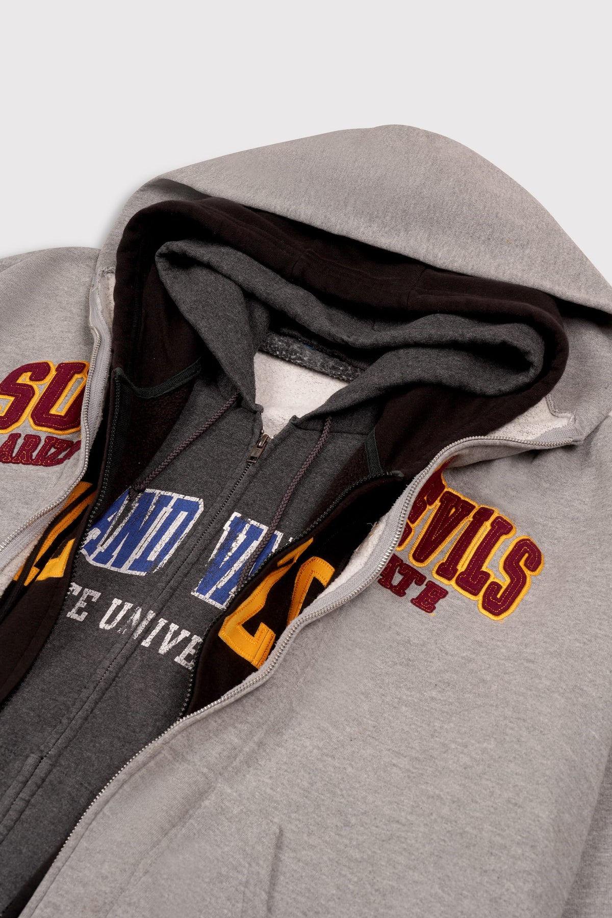 Triple Zip Hood - Grey