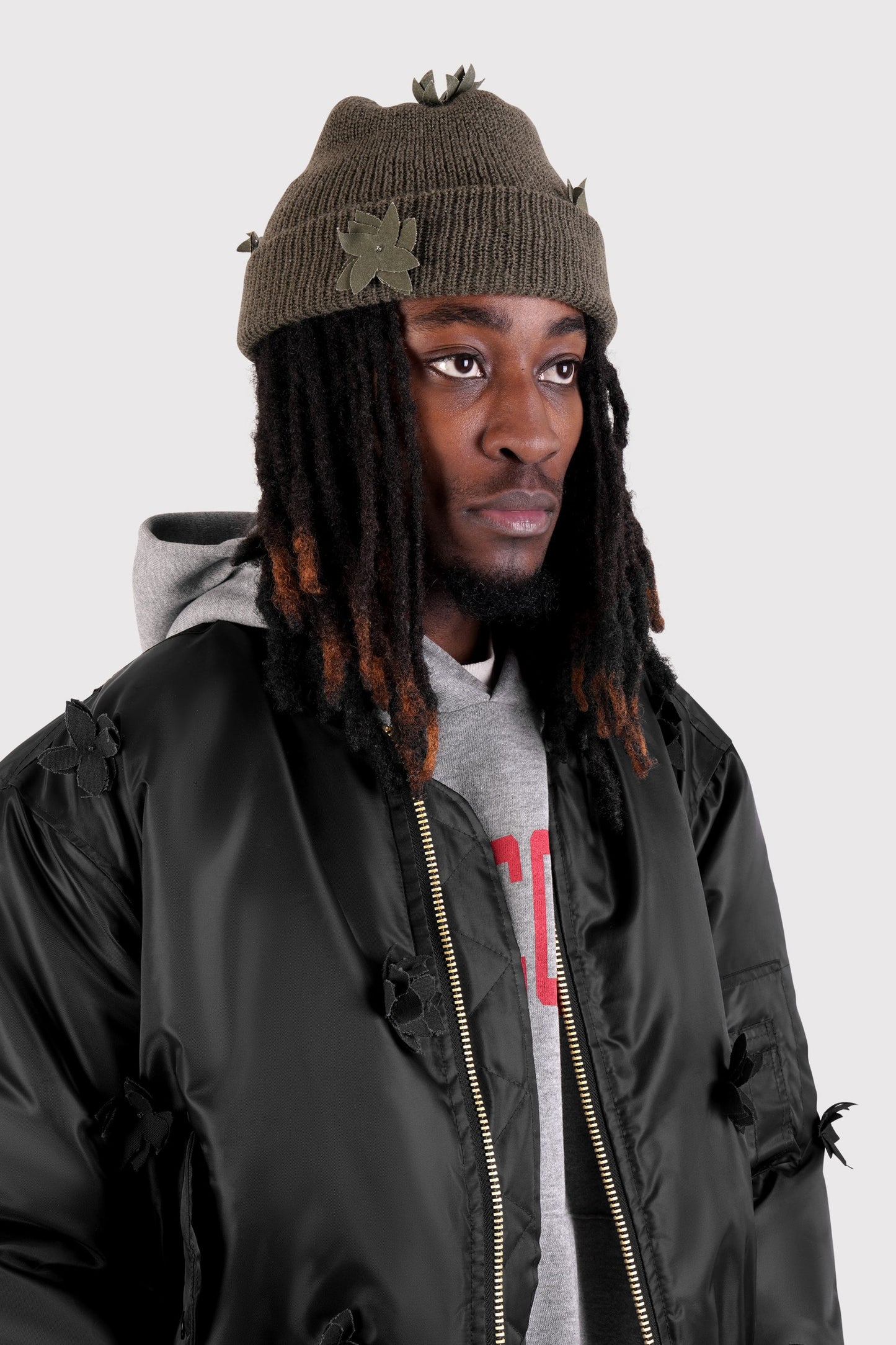 Mono Petal Beanie - Olive