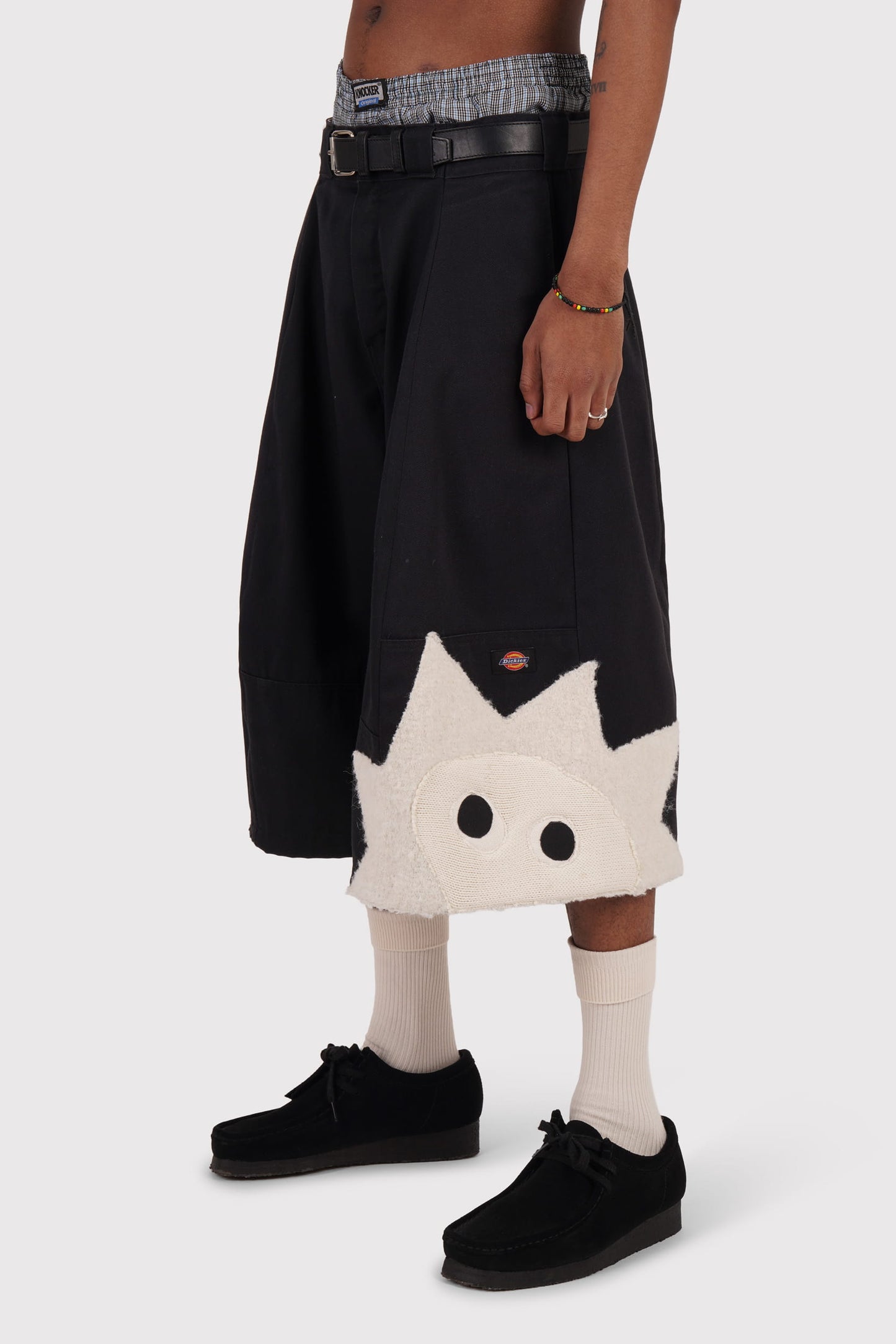 FO Baggy Shorts - Black - Limited Whimsical Little Bugger Edition - Bone