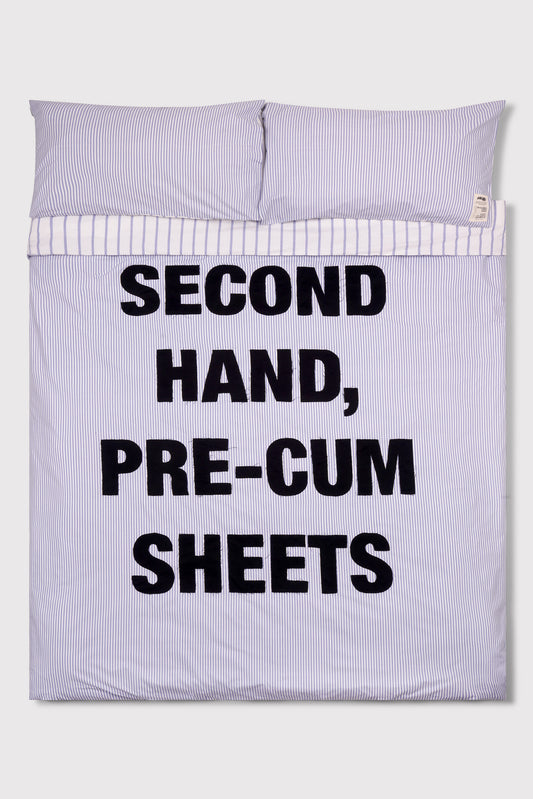 'Second Hand, Pre-Cum Sheets' Duvet Set